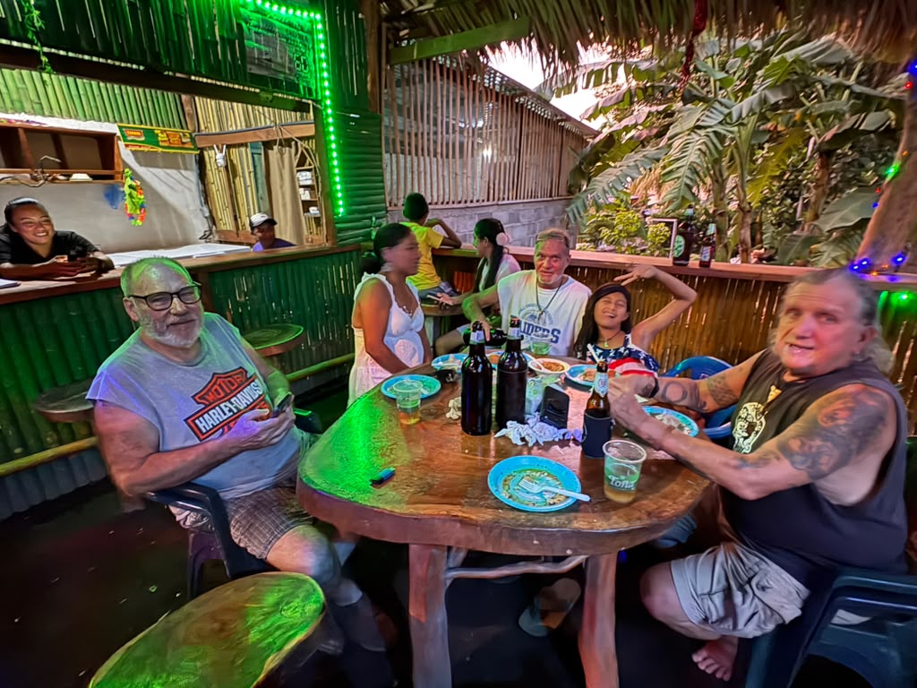 Friends hanging out at Mar Y Sol on the 4th of July